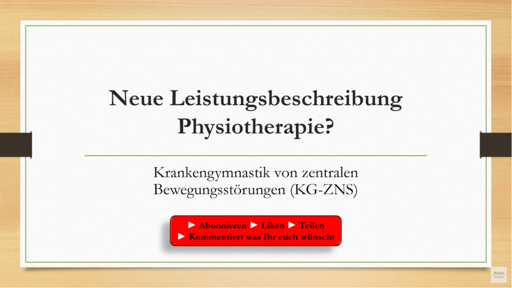 Neue Leistungsbeschreibung Physiotherapie?