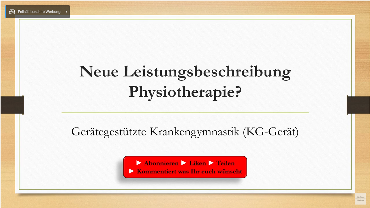 Neue Leistungsbeschreibung Physiotherapie?