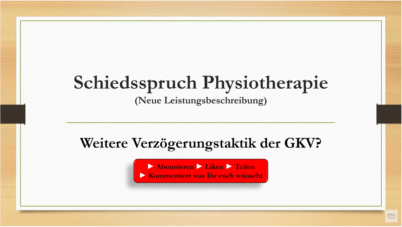 Schiedsspruch Physiotherapie