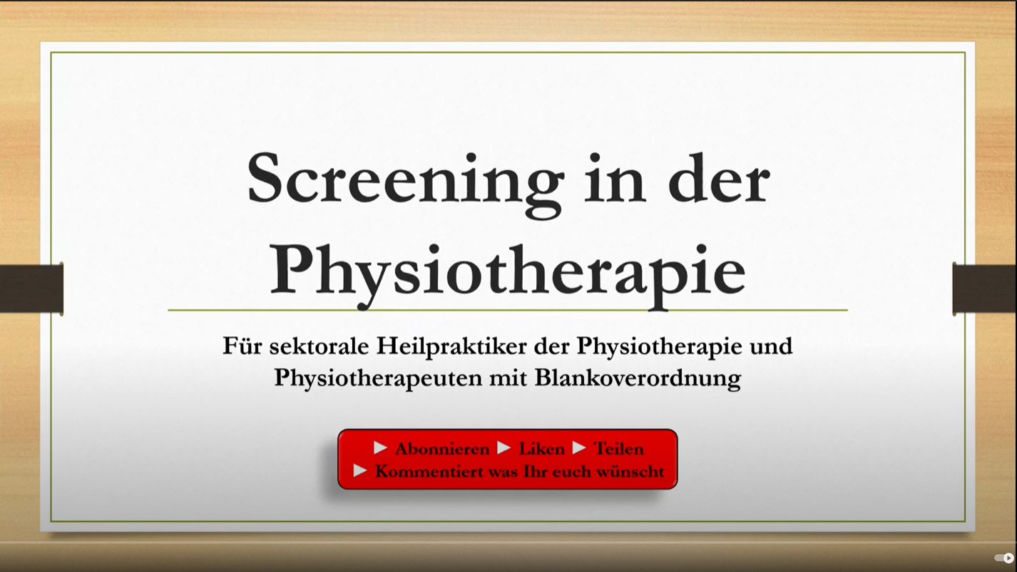 Screening in der Physiotherapie